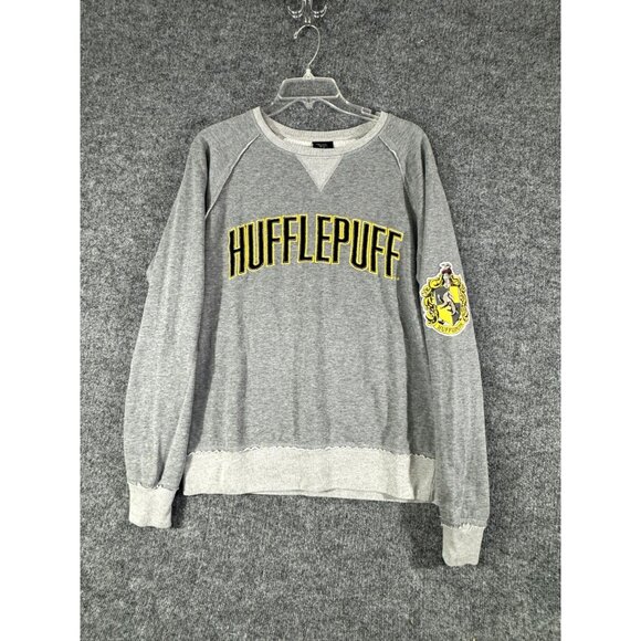 Harry Potter Hufflepuff Size Mediun Sweatshirt Grey Ore-owned - Picture 9 of 9